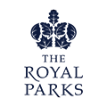 The Royal Parks logo in dark Way hay brand colour